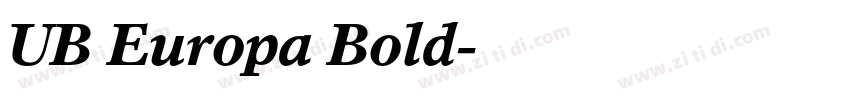 UB Europa Bold字体转换